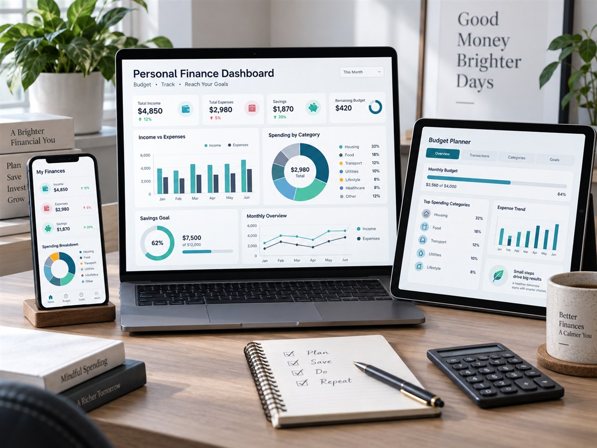 Personal Finance Dashboard mockup