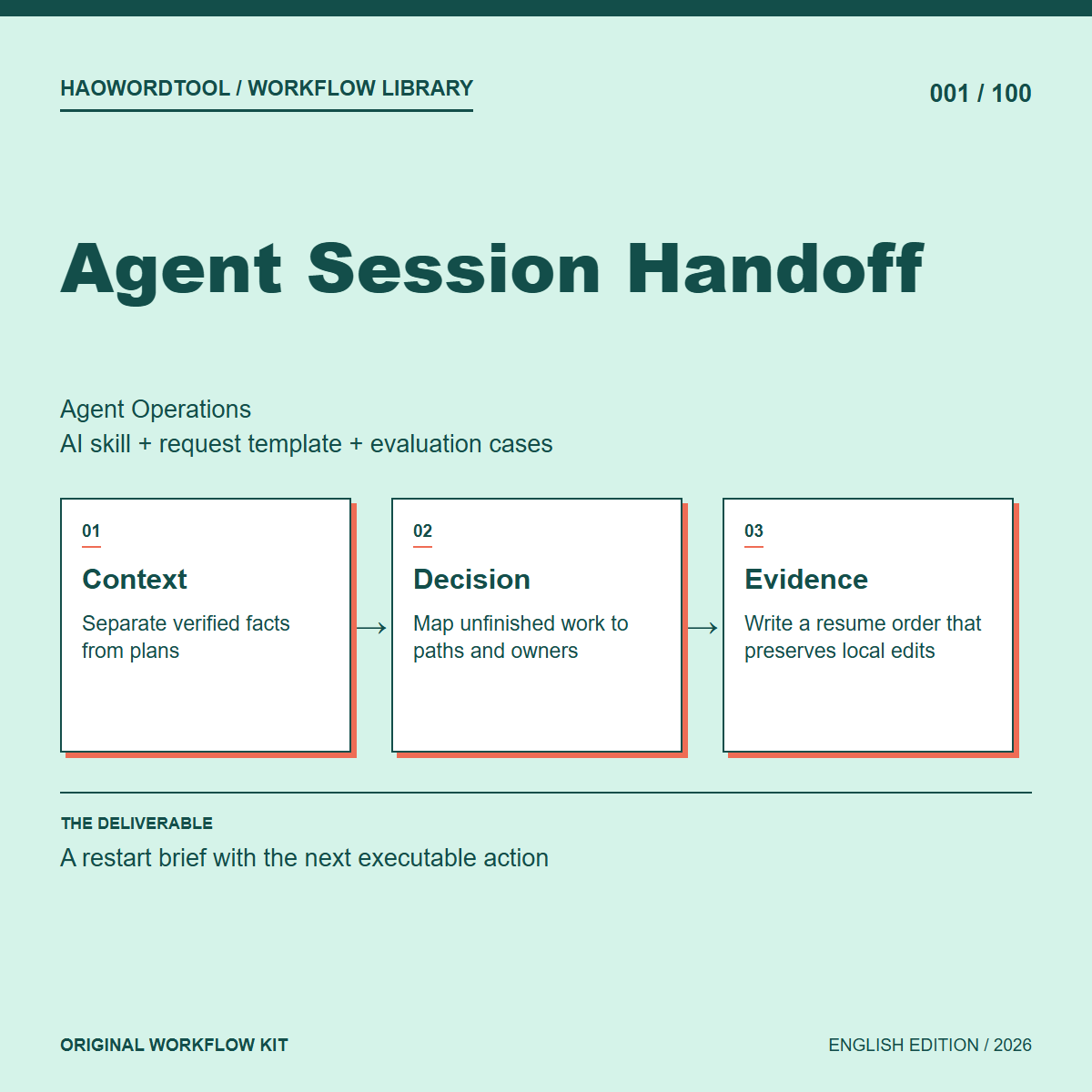 Agent Session Handoff workflow preview