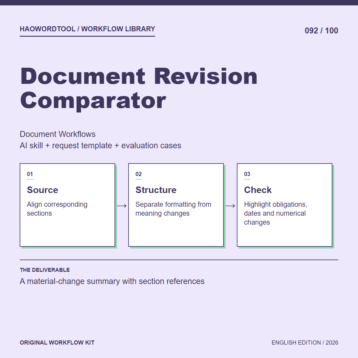 Document Revision Comparator workflow preview