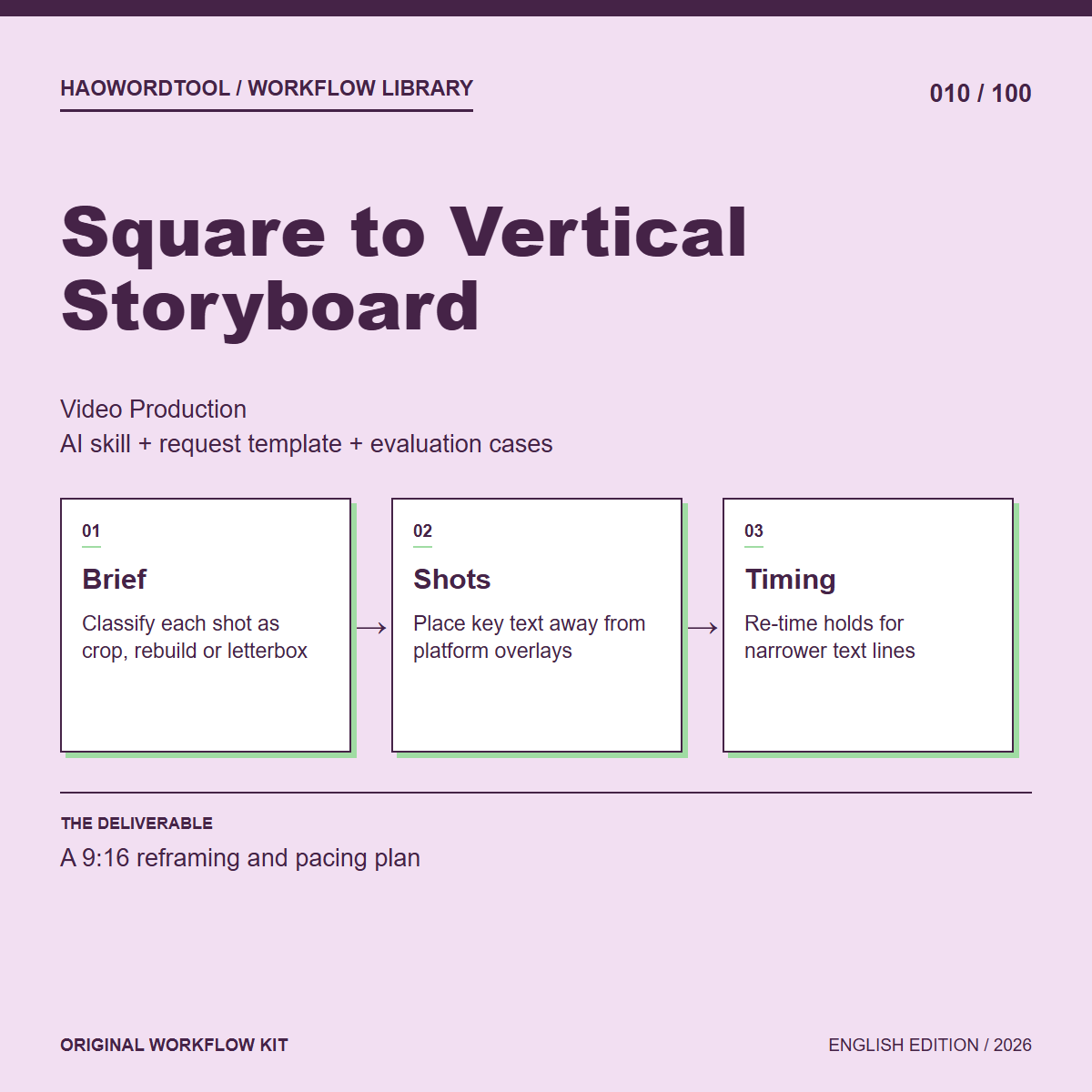 Square to Vertical Storyboard workflow preview